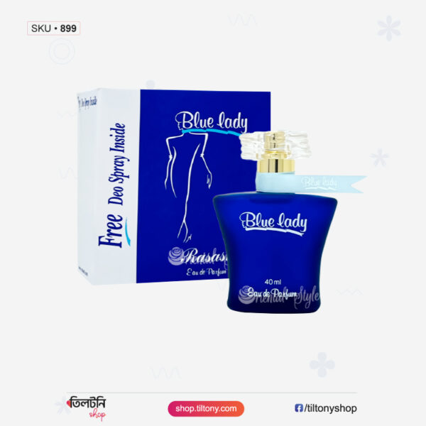 Rasasi Blue Lady Perfume EDP with Free Deo Spray 40mL for Women